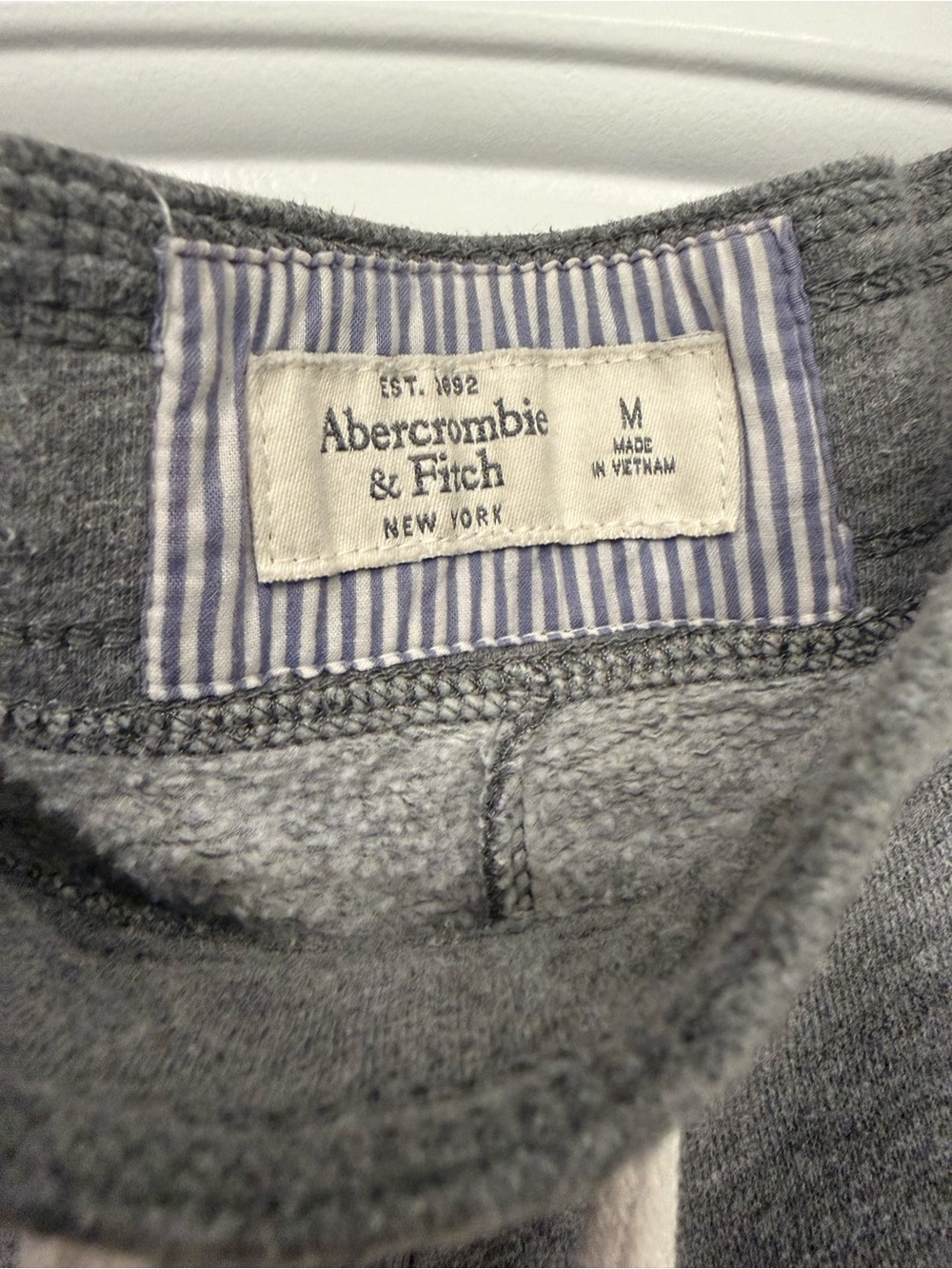 Abercrombie & Fitch Gray Athletic Lounge Shorts with White Trim - Picture 2 of 3